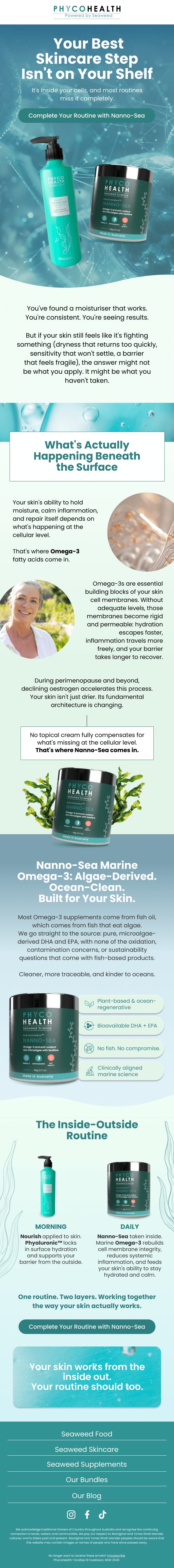 Autumn Skin Reset seasonal campaign email