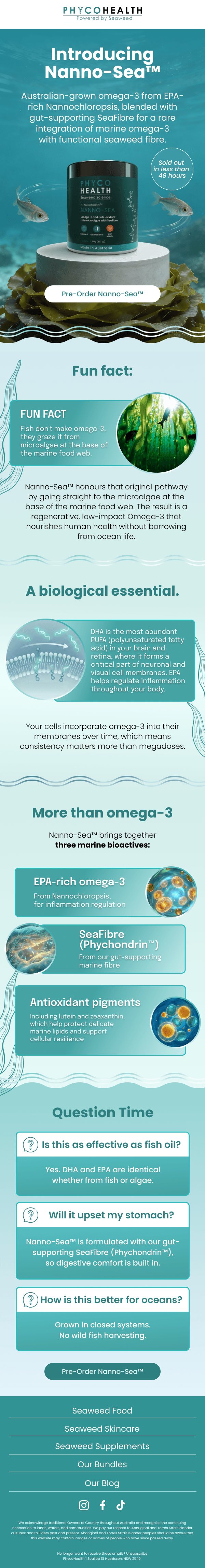 NannoSea launch day email