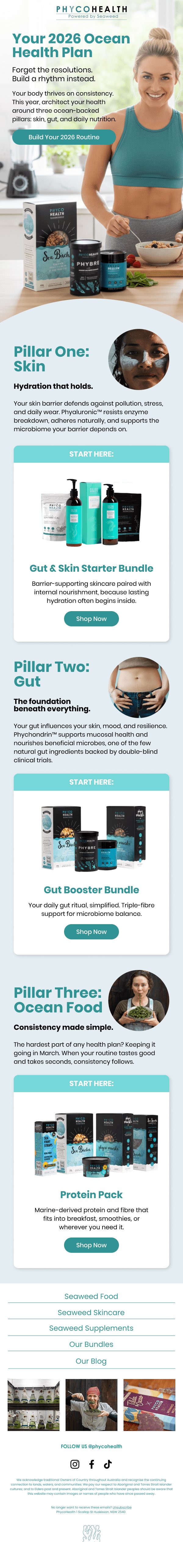 Ocean Health Plan routine-building email